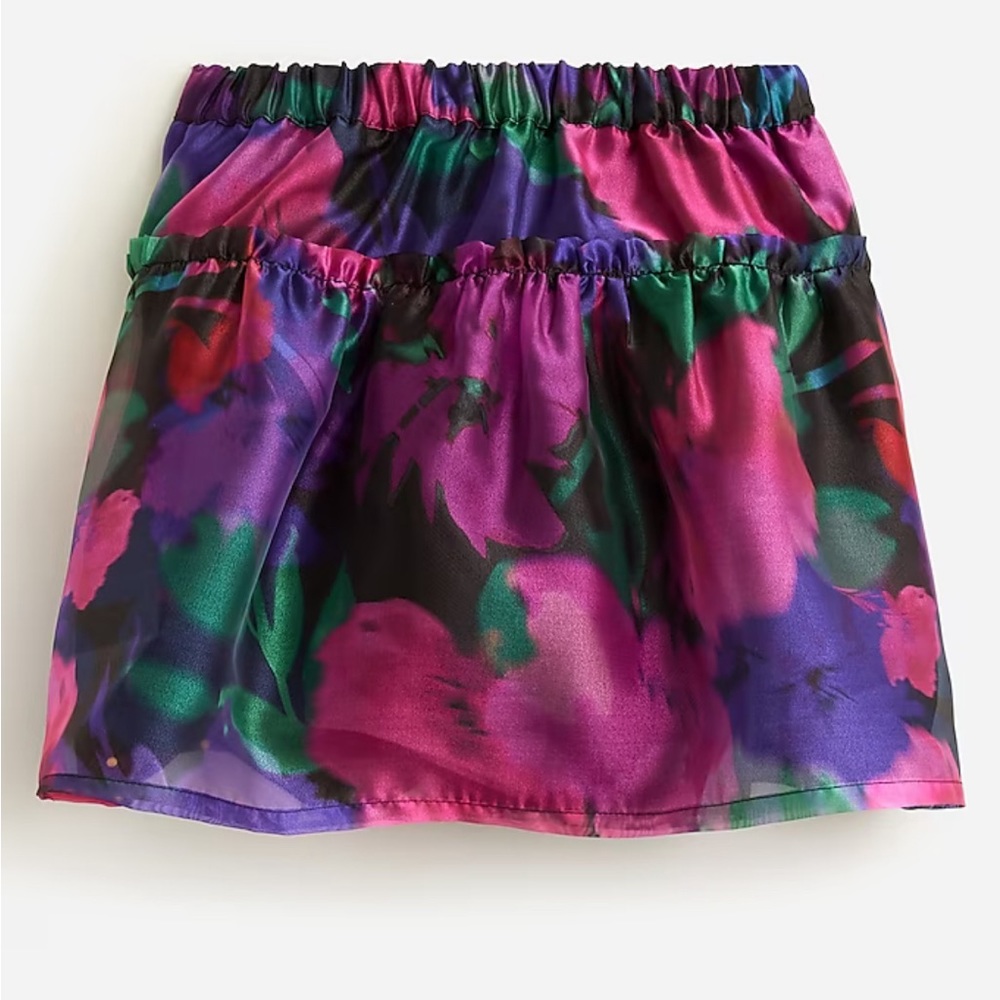 NWT JCrew Girls' organza skirt in watercolor floral XL (12-14)